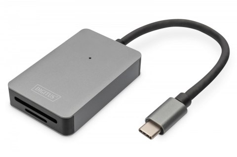 Czytnik kart USB-C, 2-portowy UHS-II SD4.0 TF4.0 High Speed, aluminiowy, Szary Czytnik kart USB-C, 2-portowy UHS-II SD4.0 TF4.0 High Speed, aluminiowy, Szary