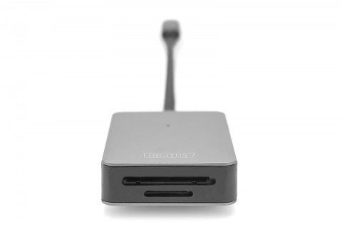 Czytnik kart USB-C, 2-portowy UHS-II SD4.0 TF4.0 High Speed, aluminiowy, Szary Czytnik kart USB-C, 2-portowy UHS-II SD4.0 TF4.0 High Speed, aluminiowy, Szary