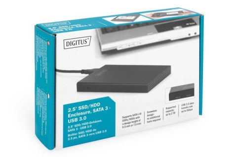 Obudowa zewnętrzna USB 3.0 na dysk SSD/HDD 2.5 cala SATA III, 9.5/7.5mm Aluminiowa Obudowa zewnętrzna USB 3.0 na dysk SSD/HDD 2.5 cala SATA III, 9.5/7.5mm Aluminiowa
