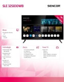 Telewizor 32 cale Smart webOS LG 12/240V SLE 32S830WB Wi-Fi BT5.0