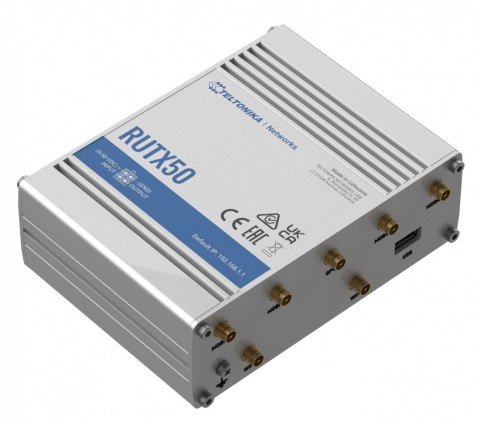 Router 5G RUTX50 Dual Sim, GNSS, WiFi, 4xLAN, USB2.0 Router 5G RUTX50 Dual Sim, GNSS, WiFi, 4xLAN, USB2.0