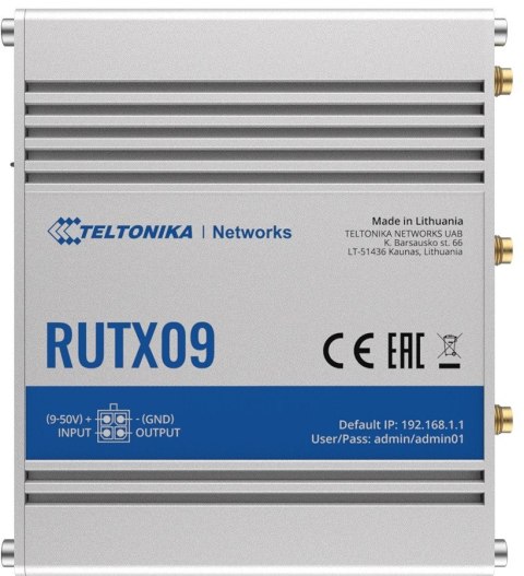 Router LTE RUTX09 (Cat 6), 4xGbE, GNSS, Ethernet Router LTE RUTX09 (Cat 6), 4xGbE, GNSS, Ethernet