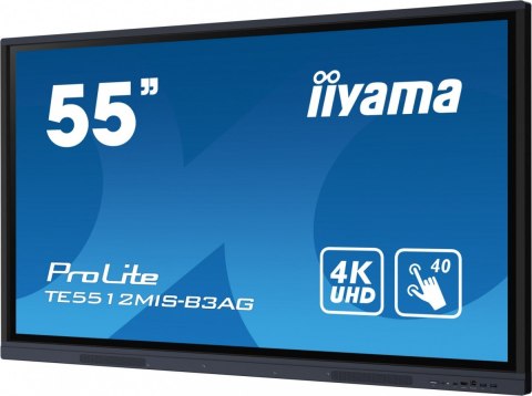 Monitor interaktywny 55 cali TE5512MIS-B3AG INFRARED,40pkt,IPS,4K,7H,WiFi,VGA,HDMI, USB-c,Wifi,Bluetooth,metal,8ms Monitor interaktywny 55 cali TE5512MIS-B3AG INFRARED,40pkt,IPS,4K,7H,WiFi,VGA,HDMI, USB-c,Wifi,Bluetooth,metal,8ms