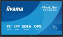 Monitor 75 cali TE7513A-B1AG INFRARED,40pkt,IPS,4K,7H,450cd/m2, WiFi,USB, ANDROID 14, Google EDLA,2x20W, UCHWYT CIENNY