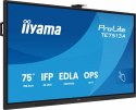 Monitor 75 cali TE7513A-B1AG INFRARED,40pkt,IPS,4K,7H,450cd/m2, WiFi,USB, ANDROID 14, Google EDLA,2x20W, UCHWYT CIENNY