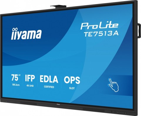 Monitor 75 cali TE7513A-B1AG INFRARED,40pkt,IPS,4K,7H,450cd/m2, WiFi,USB, ANDROID 14, Google EDLA,2x20W, UCHWYT CIENNY Monitor 75 cali TE7513A-B1AG INFRARED,40pkt,IPS,4K,7H,450cd/m2, WiFi,USB, ANDROID 14, Google EDLA,2x20W, UCHWYT CIENNY