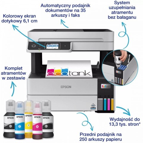 Urządzenie wielofunkcyjne EcoTank L6499 A4/4-in-1/3.3pl/37ppm/ADF35/PCL+PS Urządzenie wielofunkcyjne EcoTank L6499 A4/4-in-1/3.3pl/37ppm/ADF35/PCL+PS