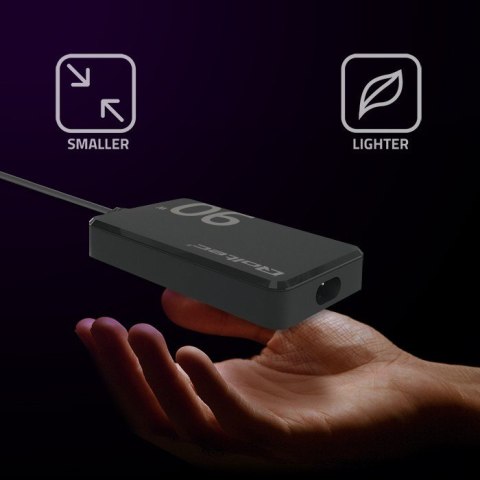 Ładowarka sieciowa 90W GaN Fast SLIM | PD | 5-20V | 4.5A | USB-C 3.1 | Laptop | MacBook | Smartfon | +kabel Ładowarka sieciowa 90W GaN Fast SLIM | PD | 5-20V | 4.5A | USB-C 3.1 | Laptop | MacBook | Smartfon | +kabel