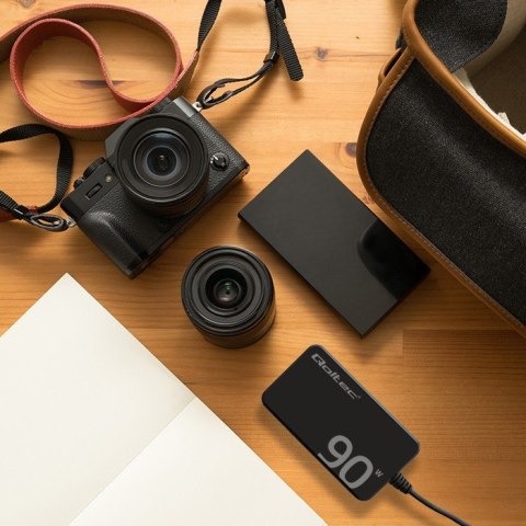 Ładowarka sieciowa 90W GaN Fast SLIM | PD | 5-20V | 4.5A | USB-C 3.1 | Laptop | MacBook | Smartfon | +kabel Ładowarka sieciowa 90W GaN Fast SLIM | PD | 5-20V | 4.5A | USB-C 3.1 | Laptop | MacBook | Smartfon | +kabel