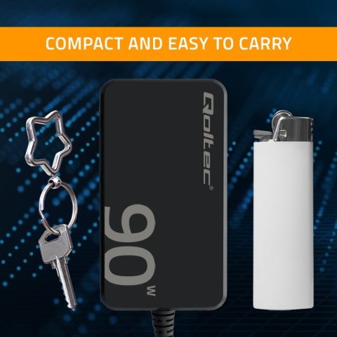 Ładowarka sieciowa 90W GaN Fast SLIM | PD | 5-20V | 4.5A | USB-C 3.1 | Laptop | MacBook | Smartfon | +kabel Ładowarka sieciowa 90W GaN Fast SLIM | PD | 5-20V | 4.5A | USB-C 3.1 | Laptop | MacBook | Smartfon | +kabel
