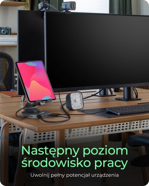 Uchwyt na tableta/smartfona z wbudowaną stacją dokujacą IB-TH100-DK Uchwyt na tableta/smartfona z wbudowaną stacją dokujacą IB-TH100-DK