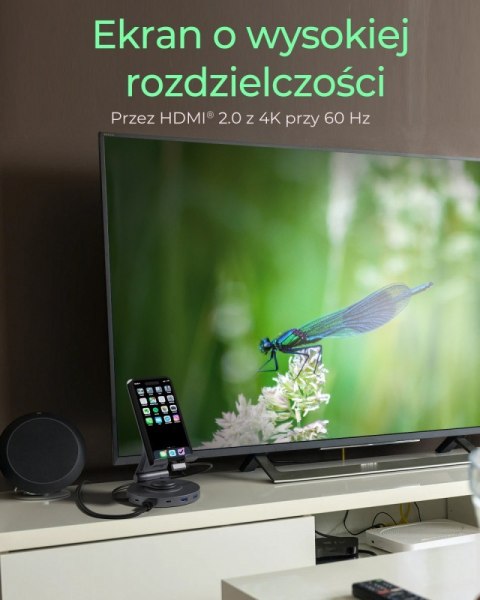 Uchwyt na tableta/smartfona z wbudowaną stacją dokujacą IB-TH100-DK Uchwyt na tableta/smartfona z wbudowaną stacją dokujacą IB-TH100-DK