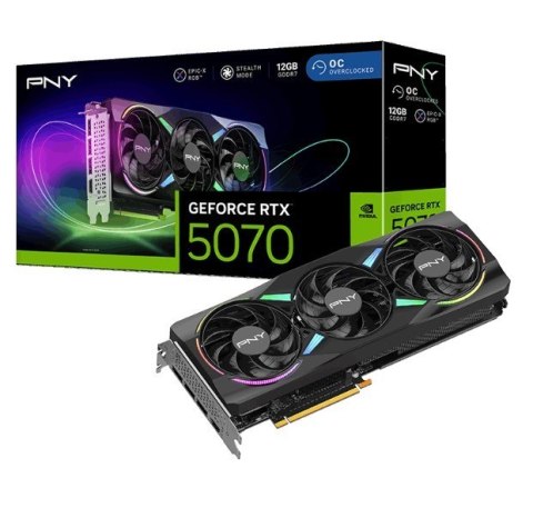 Karta graficzna GeForce RTX5070 OC ARGB 3F 12GB 192-bit 672GB/s Karta graficzna GeForce RTX5070 OC ARGB 3F 12GB 192-bit 672GB/s