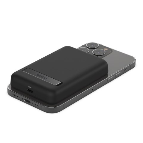Magnetyczny Power Bank ze standem Czarny Magnetyczny Power Bank ze standem Czarny