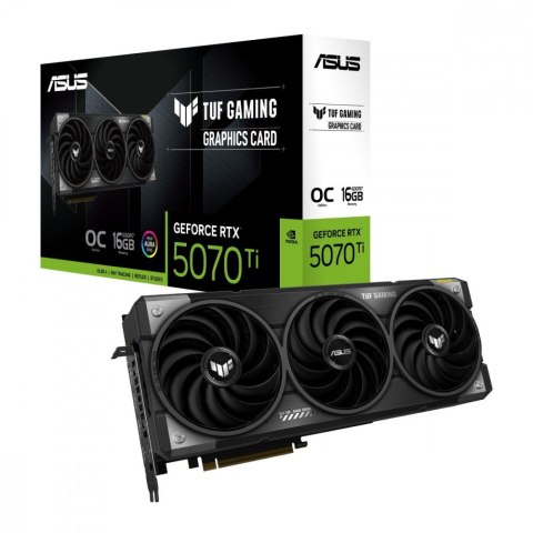 Karta graficzna GeForce RTX 5070 TI TUF GAMING OC 16GB GDDR7 256bit DP/HDMI Karta graficzna GeForce RTX 5070 TI TUF GAMING OC 16GB GDDR7 256bit DP/HDMI