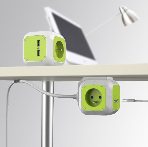 MagicCube poczwórne gniazdko prądowe, 2 wejścia usb 1,4m GB118 MagicCube poczwórne gniazdko prądowe, 2 wejścia usb 1,4m GB118