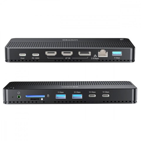 Stacja dokująca 13w1 USB-C, HDMI 2.1,DP 2.0,RJ45,10GBPs;D1104A01 Stacja dokująca 13w1 USB-C, HDMI 2.1,DP 2.0,RJ45,10GBPs;D1104A01