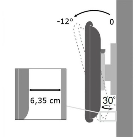 Uchwyt ścienny LCD/LED 13-37cali slim, 25kg, czarny Uchwyt ścienny LCD/LED 13-37cali slim, 25kg, czarny