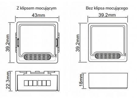 Moduł OXT mini przekaźnik beznapięciowy AC 230V DC 5V 12-48V WiFi TUYA Moduł OXT mini przekaźnik beznapięciowy AC 230V DC 5V 12-48V WiFi TUYA