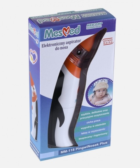 Aspirator elektroniczny do nosa MM-118 Pingwinosek Aspirator elektroniczny do nosa MM-118 Pingwinosek