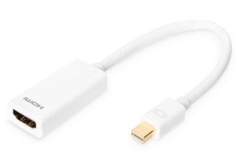 Kabel adapter Displayport 1080p 60Hz FHD Typ miniDP/HDMI A M/Ż biały 0,15m Kabel adapter Displayport 1080p 60Hz FHD Typ miniDP/HDMI A M/Ż biały 0,15m