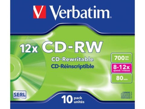 Płyty CD-RW 12x 700MB 10P JC 43148 Płyty CD-RW 12x 700MB 10P JC 43148