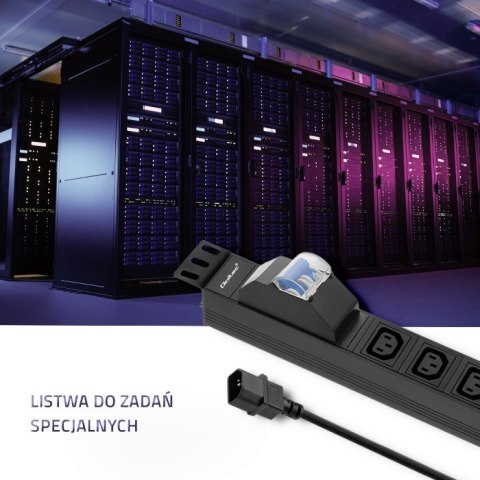 Listwa zasilająca do Rack 19cali | circuit breaker | 1U | 10A | PDU | 8xIEC C13 | 2m Listwa zasilająca do Rack 19cali | circuit breaker | 1U | 10A | PDU | 8xIEC C13 | 2m