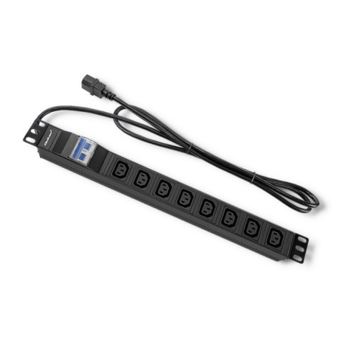 Listwa zasilająca do Rack 19cali | circuit breaker | 1U | 10A | PDU | 8xIEC C13 | 2m Listwa zasilająca do Rack 19cali | circuit breaker | 1U | 10A | PDU | 8xIEC C13 | 2m