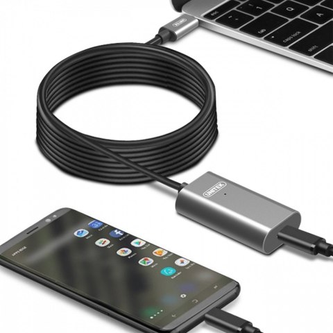 Przedłużacz aktywny USB Typ-C 3.1, 5m, M/F; U305A Przedłużacz aktywny USB Typ-C 3.1, 5m, M/F; U305A