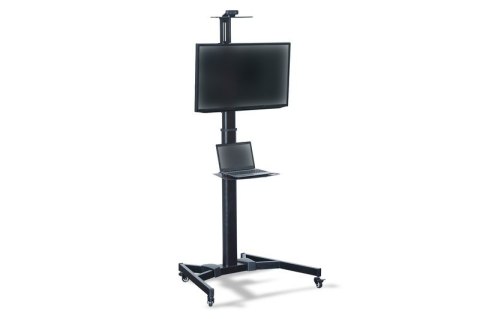 Stojak mobilny pojedynczy z półką, 1xLCD, max. 70", max. 50kg, VESA max. 600x400 pivot Stojak mobilny pojedynczy z półką, 1xLCD, max. 70", max. 50kg, VESA max. 600x400 pivot
