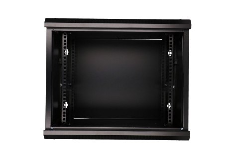 Szafka wisząca rack 9U 600x450 czarna szklane drzwi Szafka wisząca rack 9U 600x450 czarna szklane drzwi