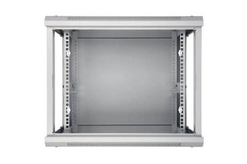 Szafka wisząca rack 9U 600x450 szara szklane drzwi Szafka wisząca rack 9U 600x450 szara szklane drzwi