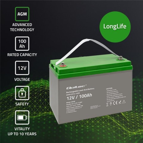 Akumulator AGM | 12V | 100Ah | max.30A Akumulator AGM | 12V | 100Ah | max.30A