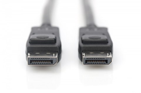 Kabel połączeniowy DisplayPort z zatrzaskami 8K 30Hz UHD Typ DP/DP M/M czarny 2m Kabel połączeniowy DisplayPort z zatrzaskami 8K 30Hz UHD Typ DP/DP M/M czarny 2m