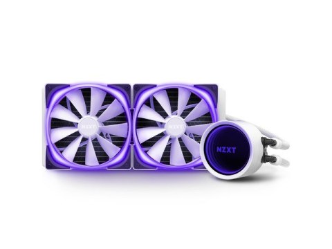 Chłodzenie wodne Kraken X63 white 280mm RGB podświetlane wentylatory i pompa Chłodzenie wodne Kraken X63 white 280mm RGB podświetlane wentylatory i pompa