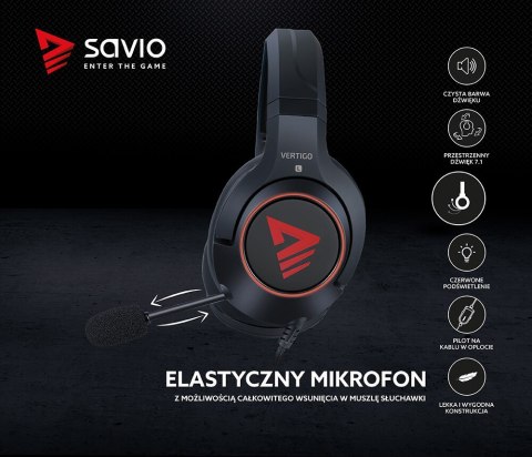Słuchawki gamingowe z mikrofonem Vertigo Słuchawki gamingowe z mikrofonem Vertigo