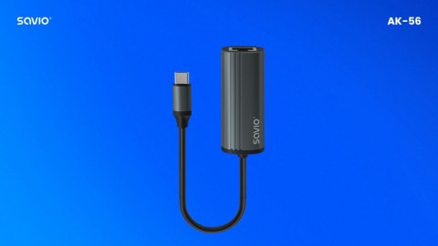 Adapter USB-C 3.1 Gen 1 do RJ-45 Gigabit Ethernet, AK-56 Adapter USB-C 3.1 Gen 1 do RJ-45 Gigabit Ethernet, AK-56