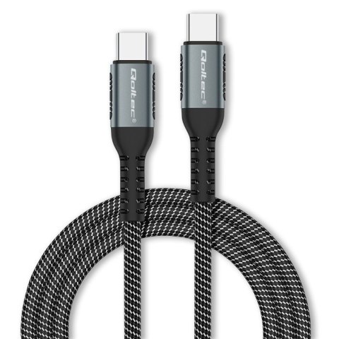 Kabel USB 2.0 typ C | USB 2.0 typ C 100W | QC 3.0 | PD | 1m | Czarny Kabel USB 2.0 typ C | USB 2.0 typ C 100W | QC 3.0 | PD | 1m | Czarny