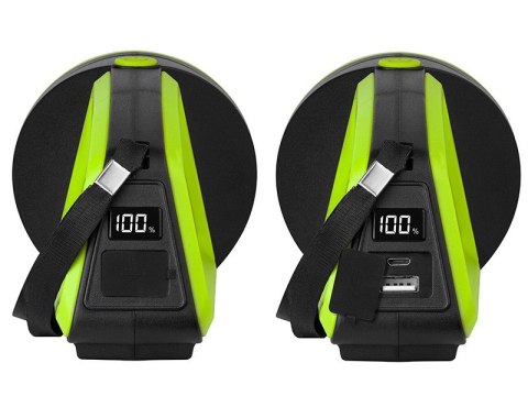 Latarka szperacz 3600 mAh zielona z power bankiem Latarka szperacz 3600 mAh zielona z power bankiem