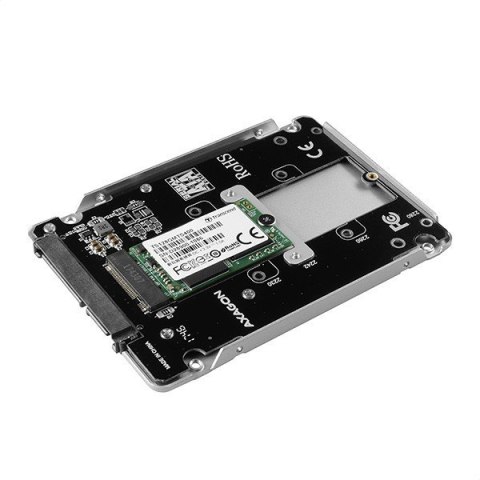 RSS-M2SD Wewnętrzna obudowa 2.5" z interfejsem SATA do dysków SSD M.2 SATA, srebrny RSS-M2SD Wewnętrzna obudowa 2.5" z interfejsem SATA do dysków SSD M.2 SATA, srebrny