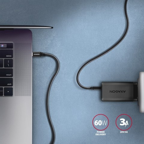 BUCM3-CM15AB Kabel USB-C - USB-C, 1.5m, PD 60W, 3A, ALU, oplot czarny BUCM3-CM15AB Kabel USB-C - USB-C, 1.5m, PD 60W, 3A, ALU, oplot czarny