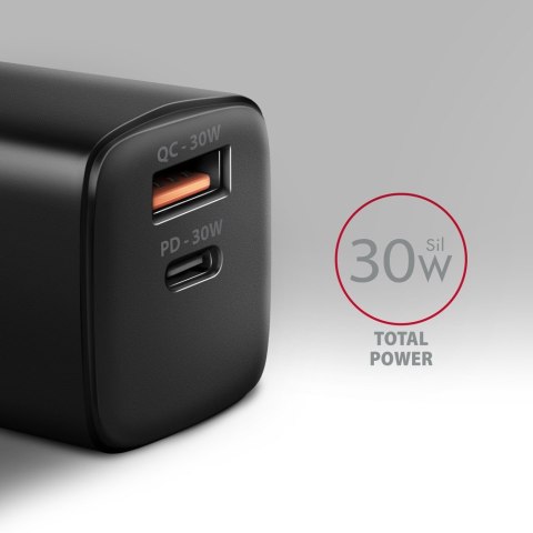 ACU-PQ30 Ładowarka sieciowa, PD & QC 30W, QC3.0,4.0/AFC/FCP/PPS/Apple, Czarna ACU-PQ30 Ładowarka sieciowa, PD & QC 30W, QC3.0,4.0/AFC/FCP/PPS/Apple, Czarna