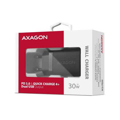 ACU-PQ30 Ładowarka sieciowa, PD & QC 30W, QC3.0,4.0/AFC/FCP/PPS/Apple, Czarna ACU-PQ30 Ładowarka sieciowa, PD & QC 30W, QC3.0,4.0/AFC/FCP/PPS/Apple, Czarna