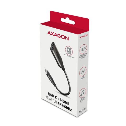 RVC-HI2M Adapter aktywny USB-C -> HDMI 2.0 4K/60Hz Aluminum, 25cm kabel RVC-HI2M Adapter aktywny USB-C -> HDMI 2.0 4K/60Hz Aluminum, 25cm kabel