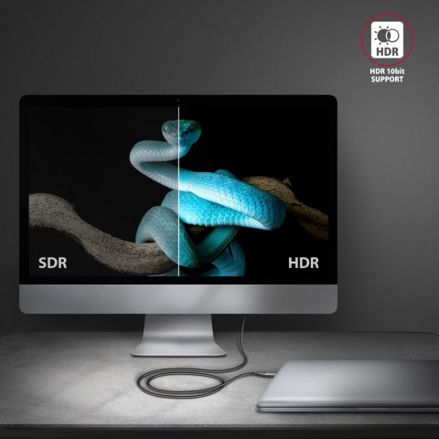 RVC-HI2MC Adapter aktywny USB-C -> HDMI 2.0 4K/60Hz Aluminum, 1.8m kabel RVC-HI2MC Adapter aktywny USB-C -> HDMI 2.0 4K/60Hz Aluminum, 1.8m kabel