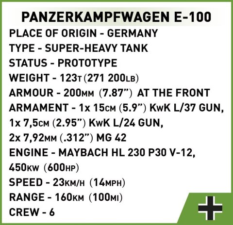Klocki Panzerkampfwagen E-100 Klocki Panzerkampfwagen E-100