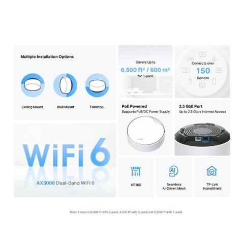 System WiFi Deco X50-PoE (3-pack) AX3000 System WiFi Deco X50-PoE (3-pack) AX3000