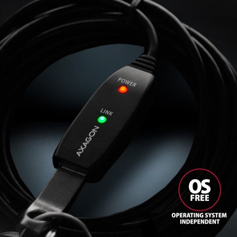 ADR-205 USB 2.0 A-M -> A-F aktywny kabel przedłużacz/wzmacniacz 5m ADR-205 USB 2.0 A-M -> A-F aktywny kabel przedłużacz/wzmacniacz 5m