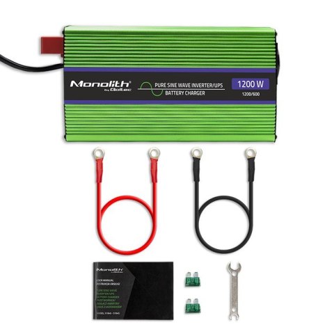 Przetwornica napięcia Monilith | ładowanie baterii | UPS | 600W |1200W | 12V na 230V | Czysty Sinus Przetwornica napięcia Monilith | ładowanie baterii | UPS | 600W |1200W | 12V na 230V | Czysty Sinus