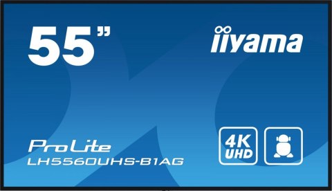 Monitor wielkoformatowy 55 cale LH5560UHS-B1AG matowy 24h/7 500(cd/m2) VA 3840 x 2160 UHD(4K) Android.11 Wifi CMS(iiSignage2) Monitor wielkoformatowy 55 cale LH5560UHS-B1AG matowy 24h/7 500(cd/m2) VA 3840 x 2160 UHD(4K) Android.11 Wifi CMS(iiSignage2)